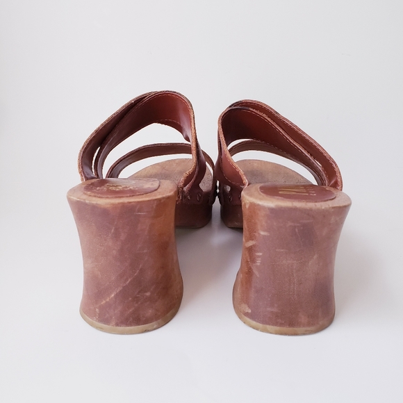 Vintage Paulle Leather and Wood Sandals - Picture 4 of 13